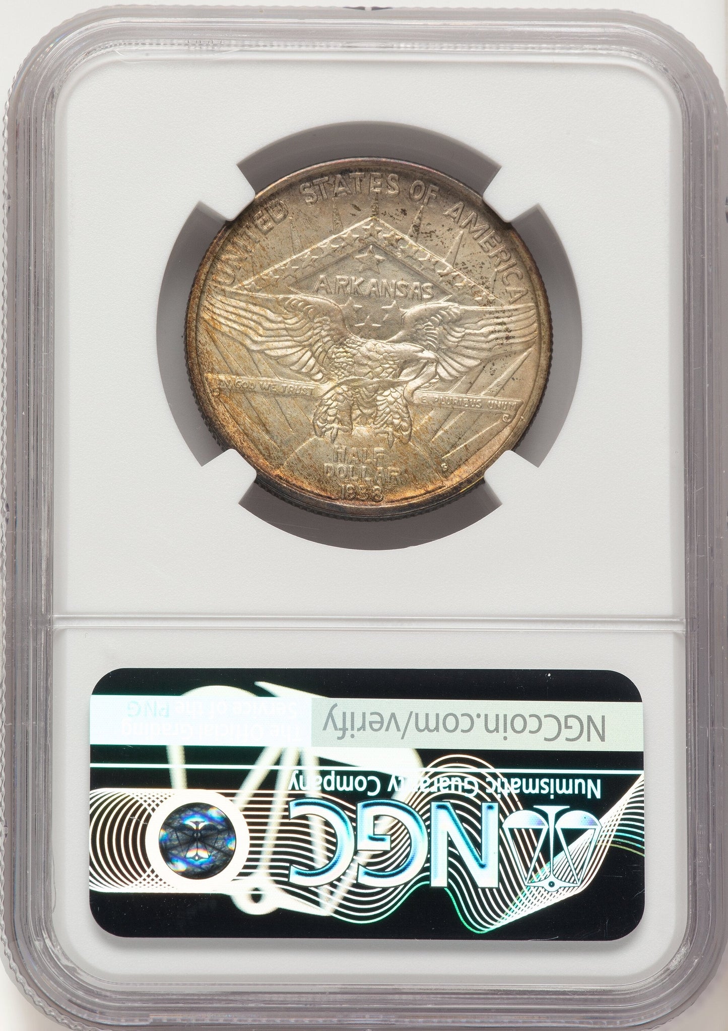 1938-S 50C Arkansas CAC Commemorative Silver NGC MS66+