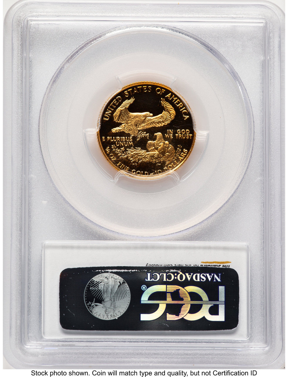 1991-P Proof Gold Eagle 1/4 oz Blue Gradient PCGS PR70