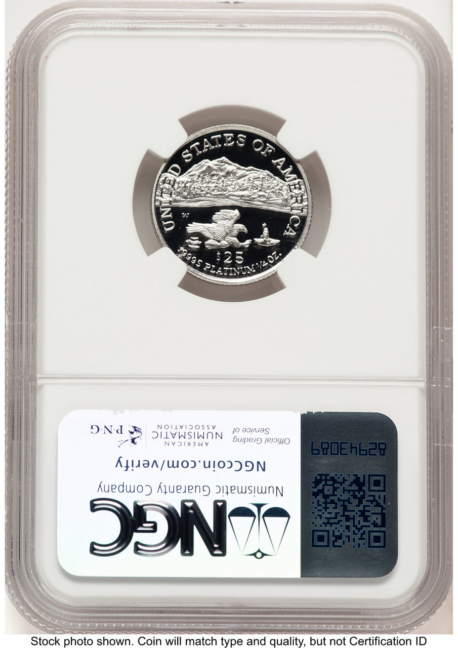 2002-W Proof Platinum Eagle 1/4 oz Brown Label NGC PF70