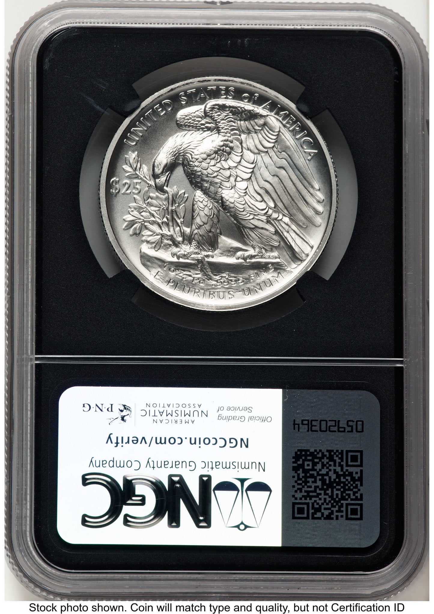 2023-W Palladium Eagle 1 oz Burnished AR Miles Standish NGC MS70