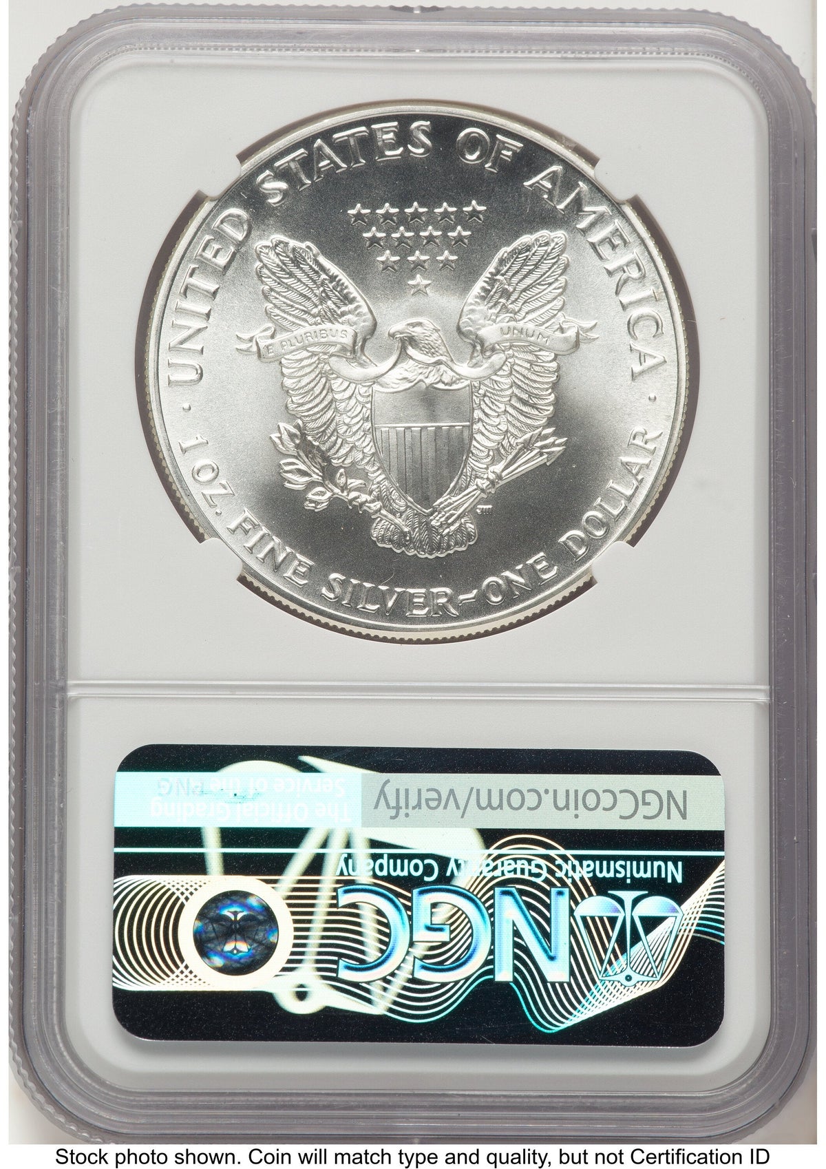 1986-(S) Silver Eagle Early Production Miles Standish Coin World's Top 10 Most Influential Label NGC MS70