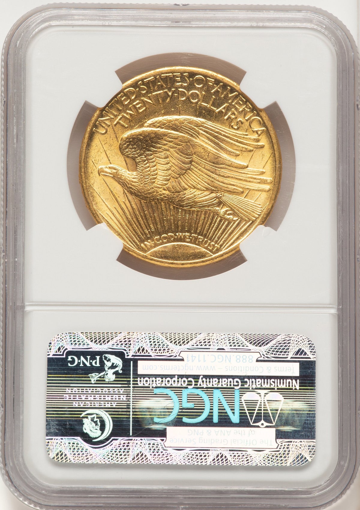 1909/8 $20 FS-301 Saint-Gaudens Double Eagle NGC MS61