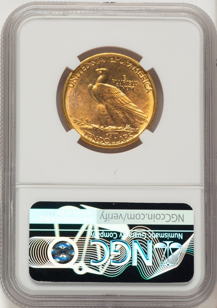 1908-D $10 NO MOTTO Indian Eagle NGC MS64