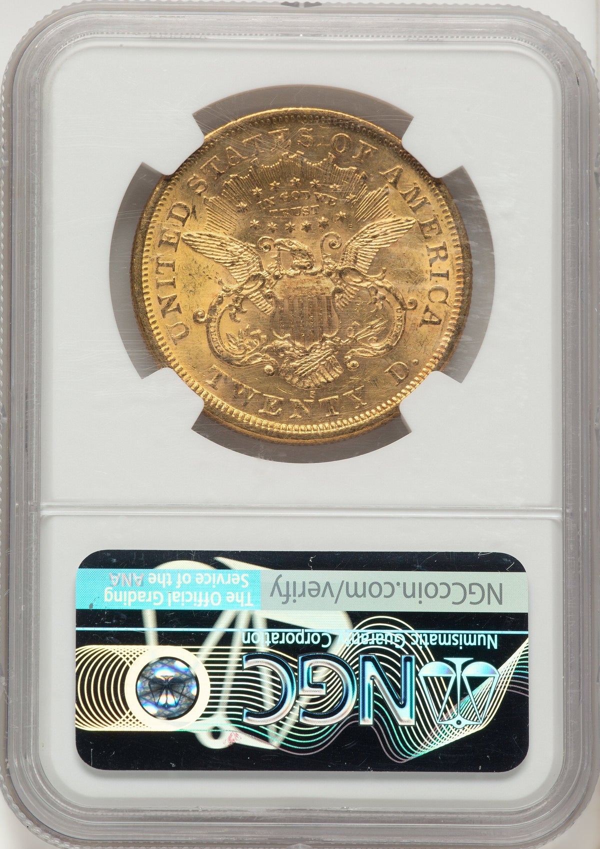 1875-S $20 Liberty Double Eagle NGC MS61