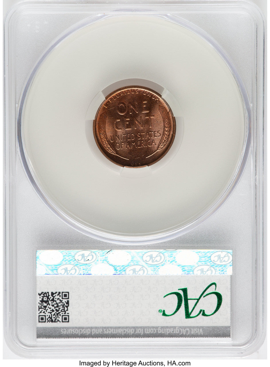 1909 1C VDB RD Lincoln Cent CACG MS67