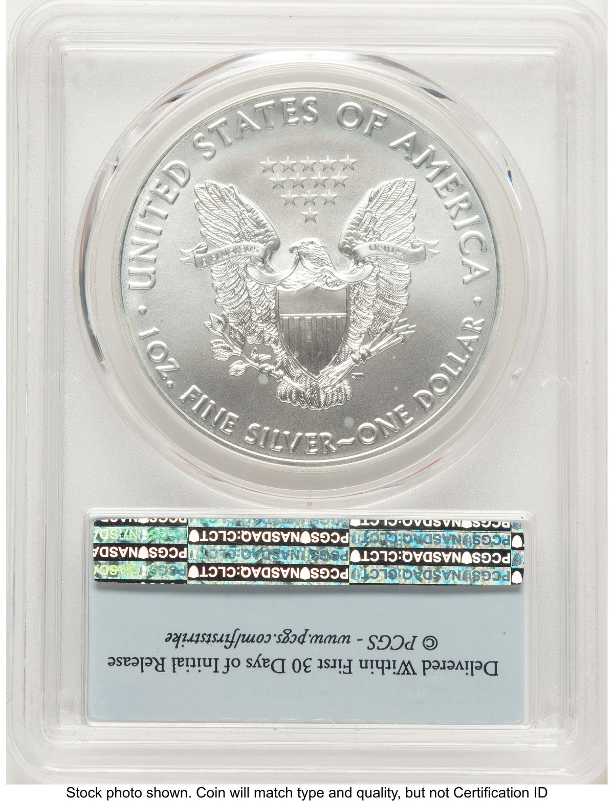 2018 Silver Eagle FS Flag PCGS MS70