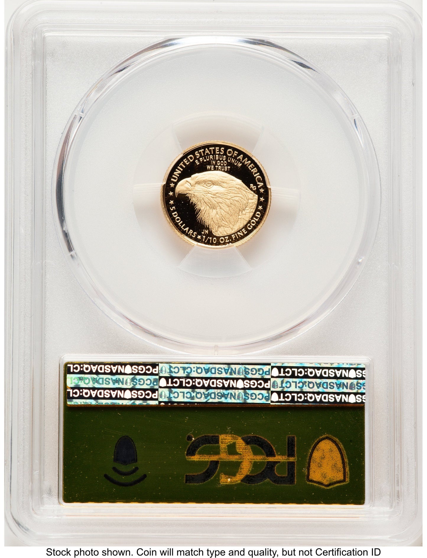 2021-W Type 2 Proof Gold Eagle 1/10 oz FDI Gold Foil PCGS PR70