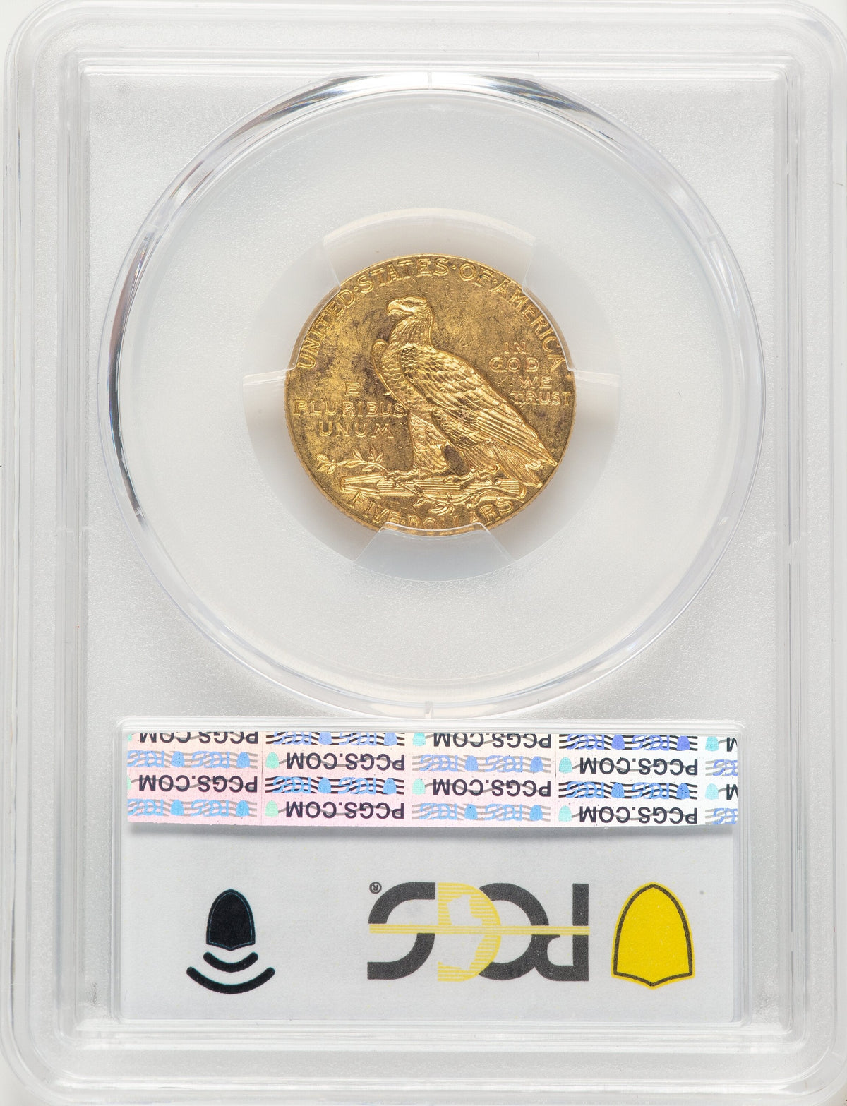 1915 $5 CAC Blue Gradient Indian Half Eagle PCGS MS63