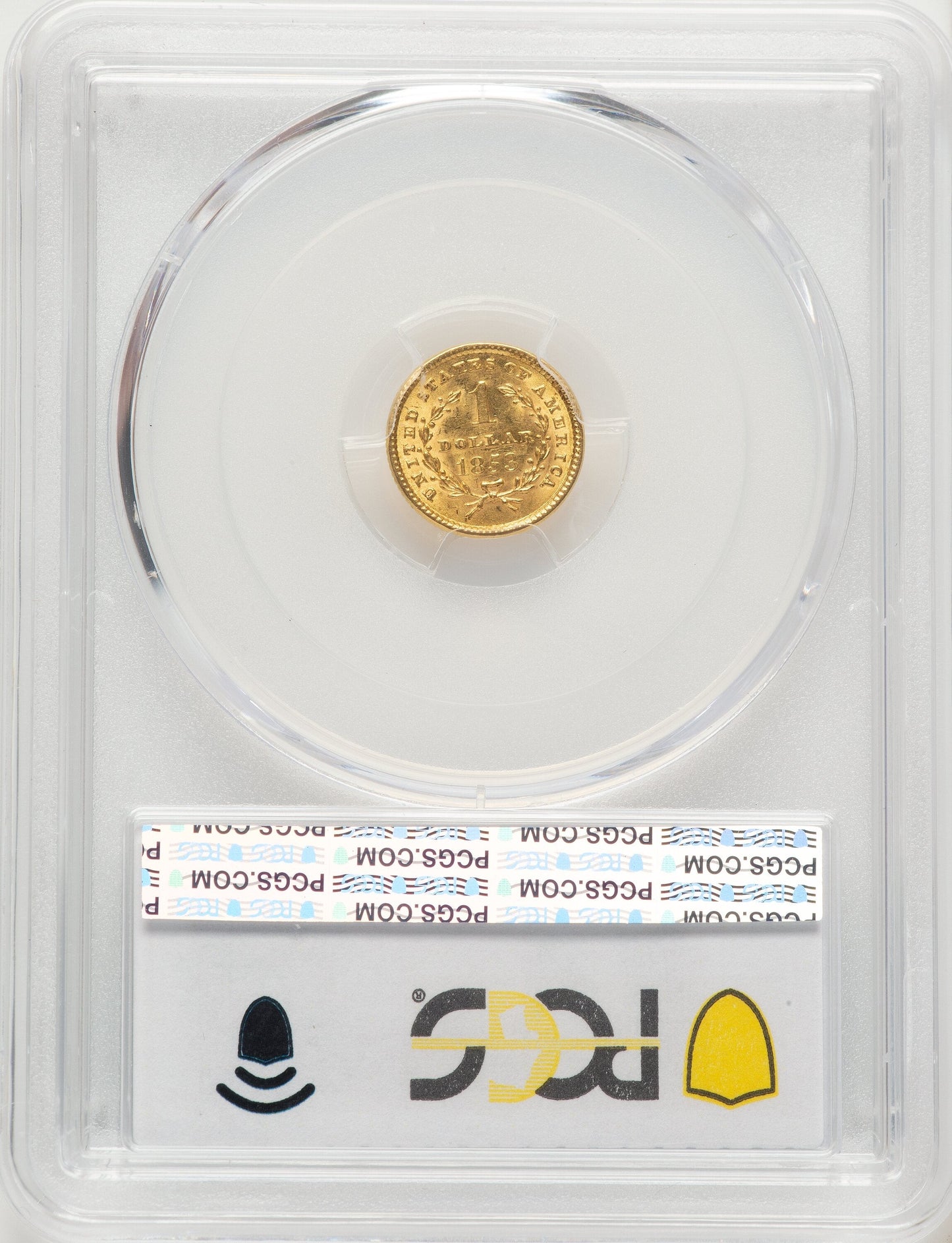 1853 G$1 Gold Dollar PCGS MS63