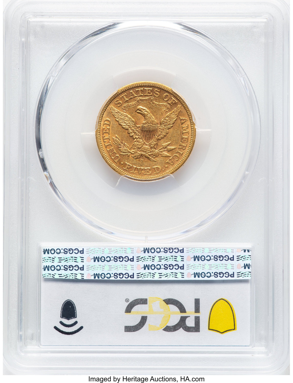 1867-S $5 Liberty Half Eagle PCGS AU58