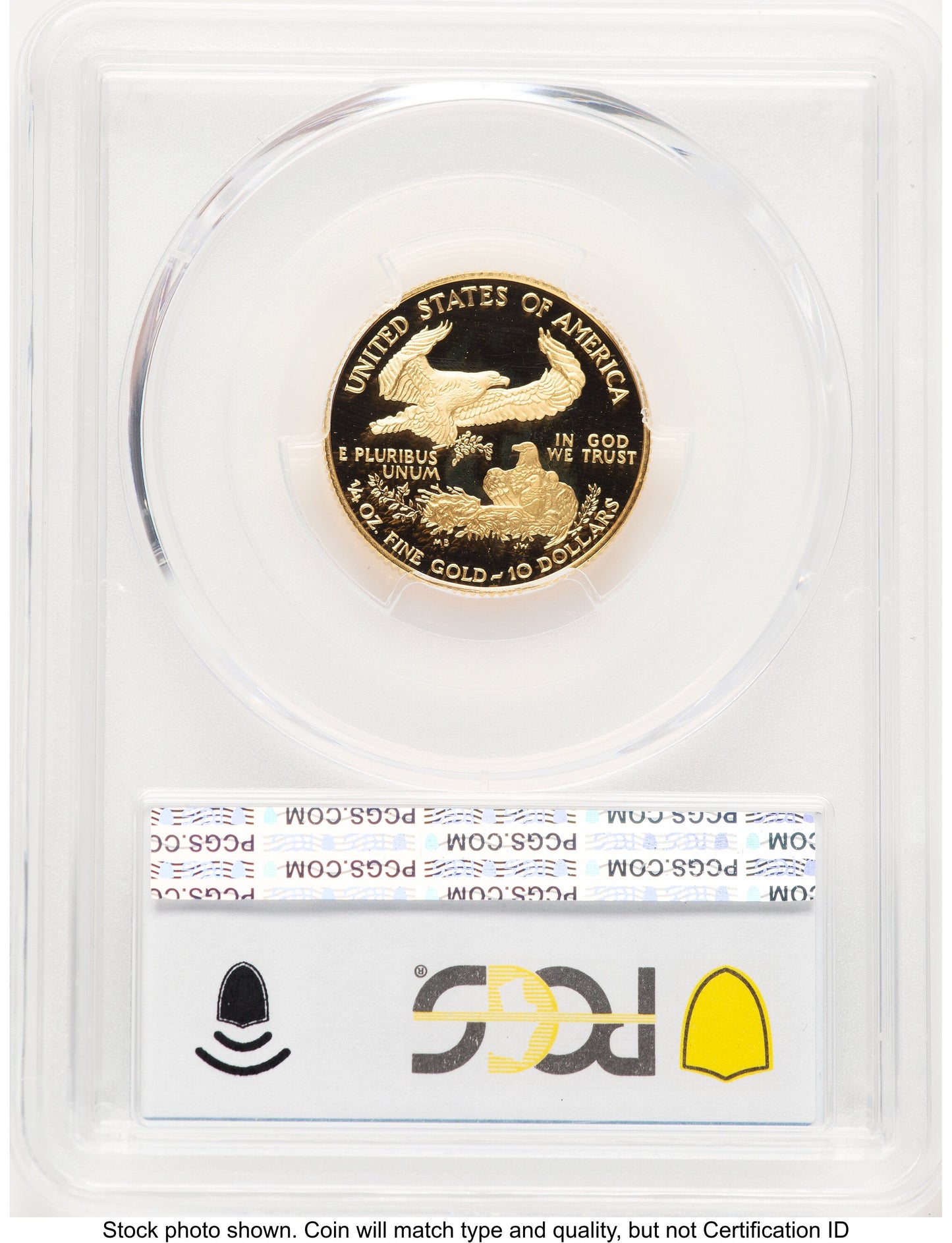 1995-W Proof Gold Eagle 1/4 oz Blue Gradient PCGS PR70