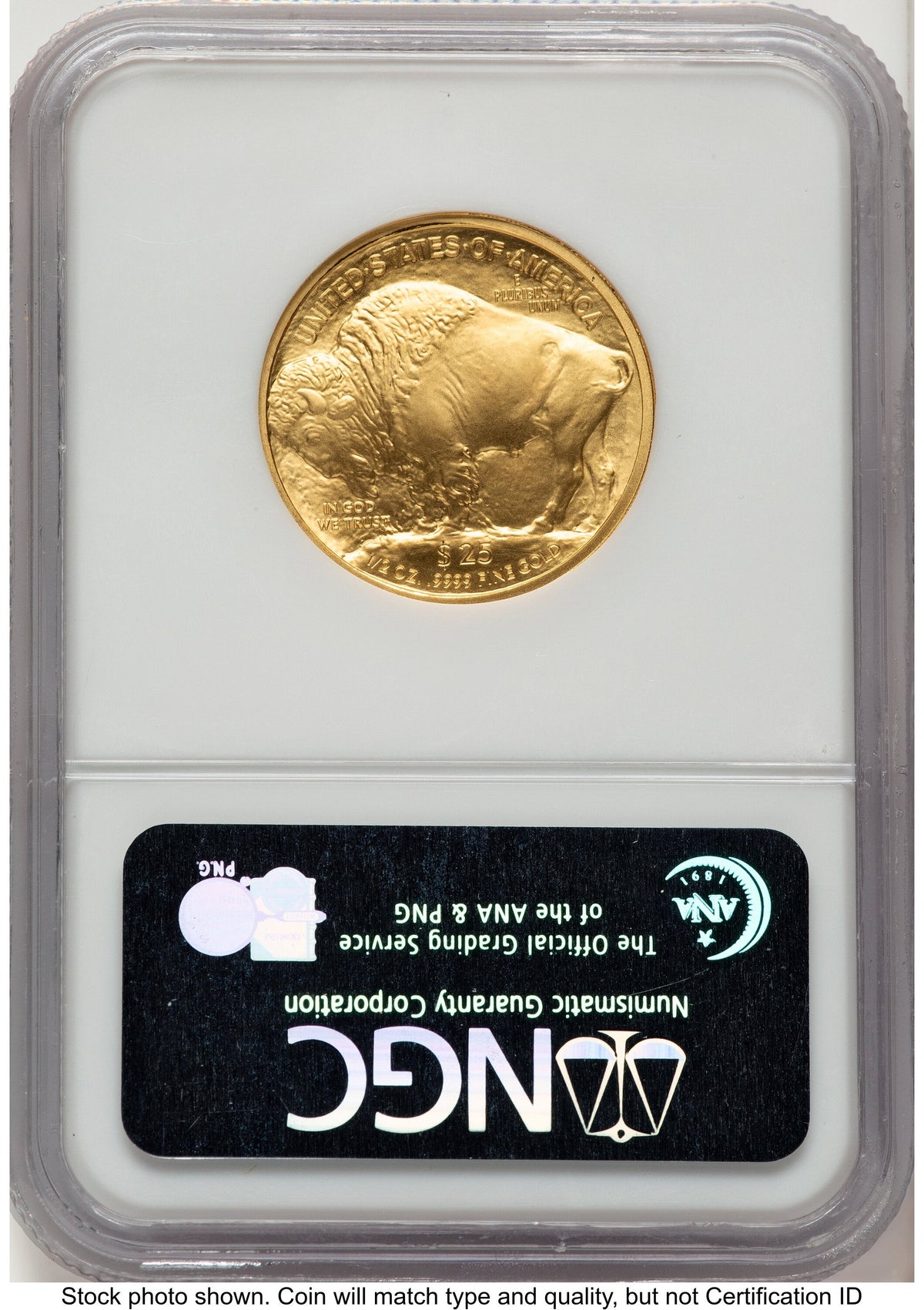 2008-W Burnished Gold Buffalo 1/2 oz ER Blue NGC MS70