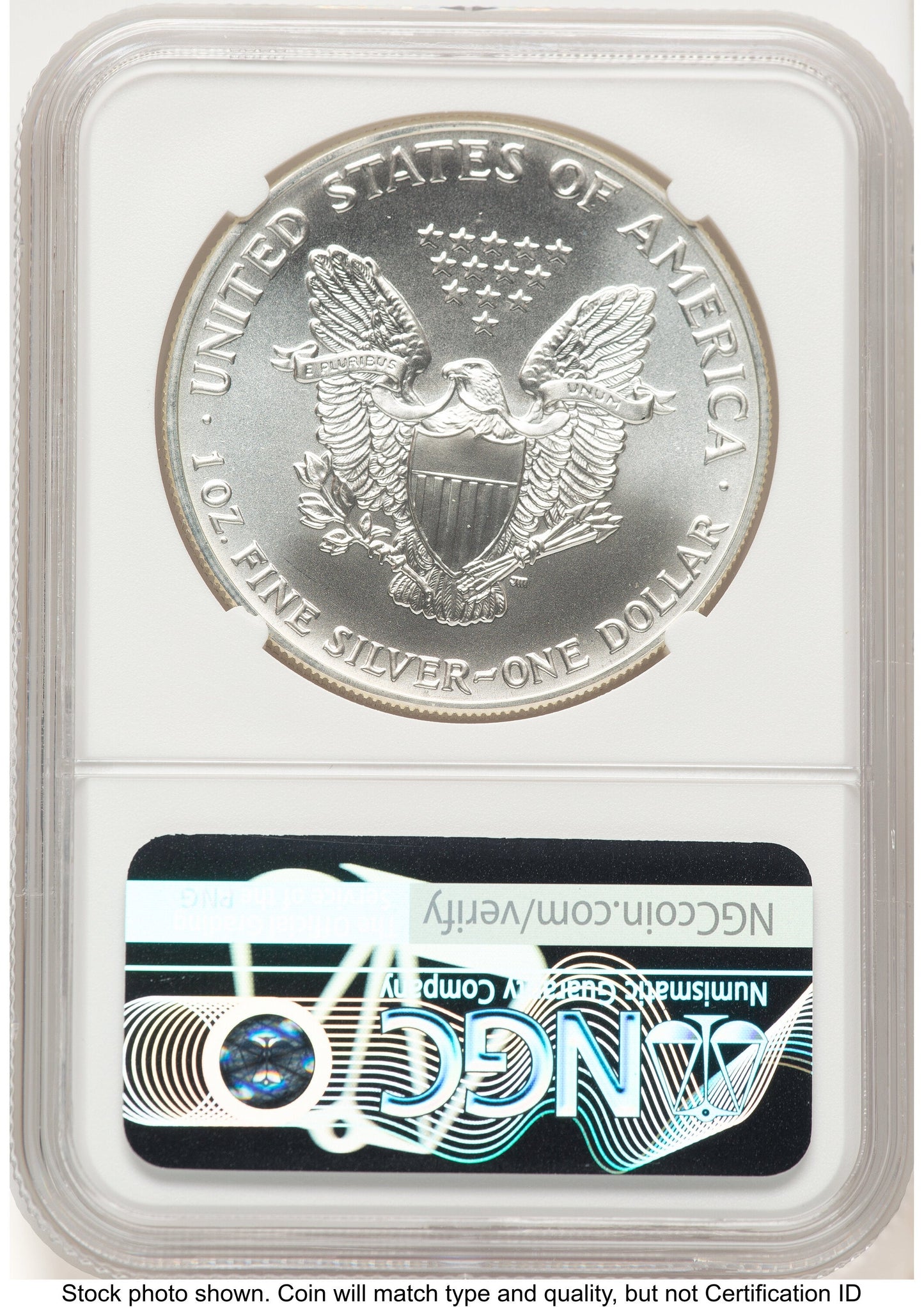 1991 Silver Eagle Brown Label NGC MS70