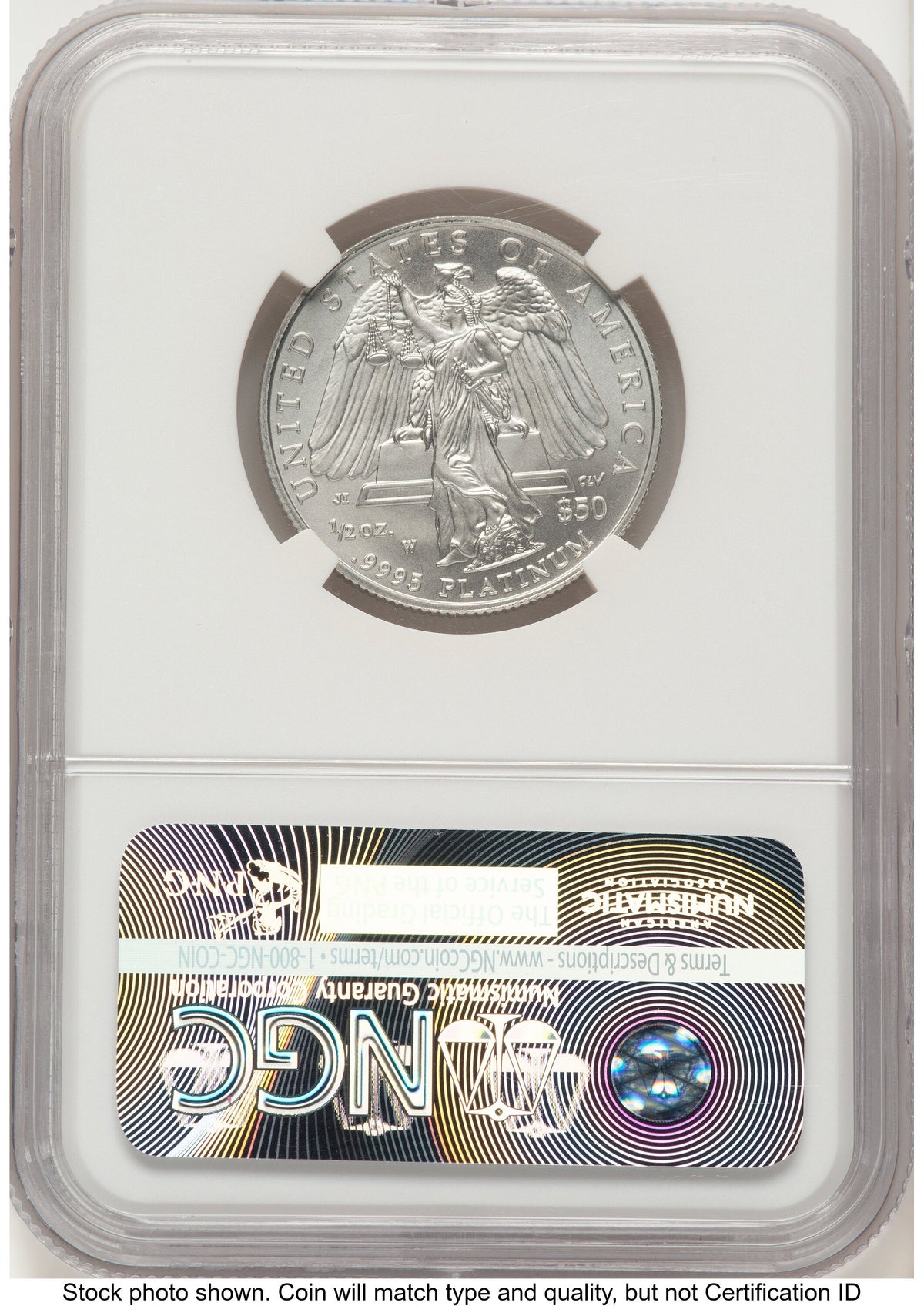2008-W Burnished Platinum Eagle 1/2 oz Brown Label NGC MS70