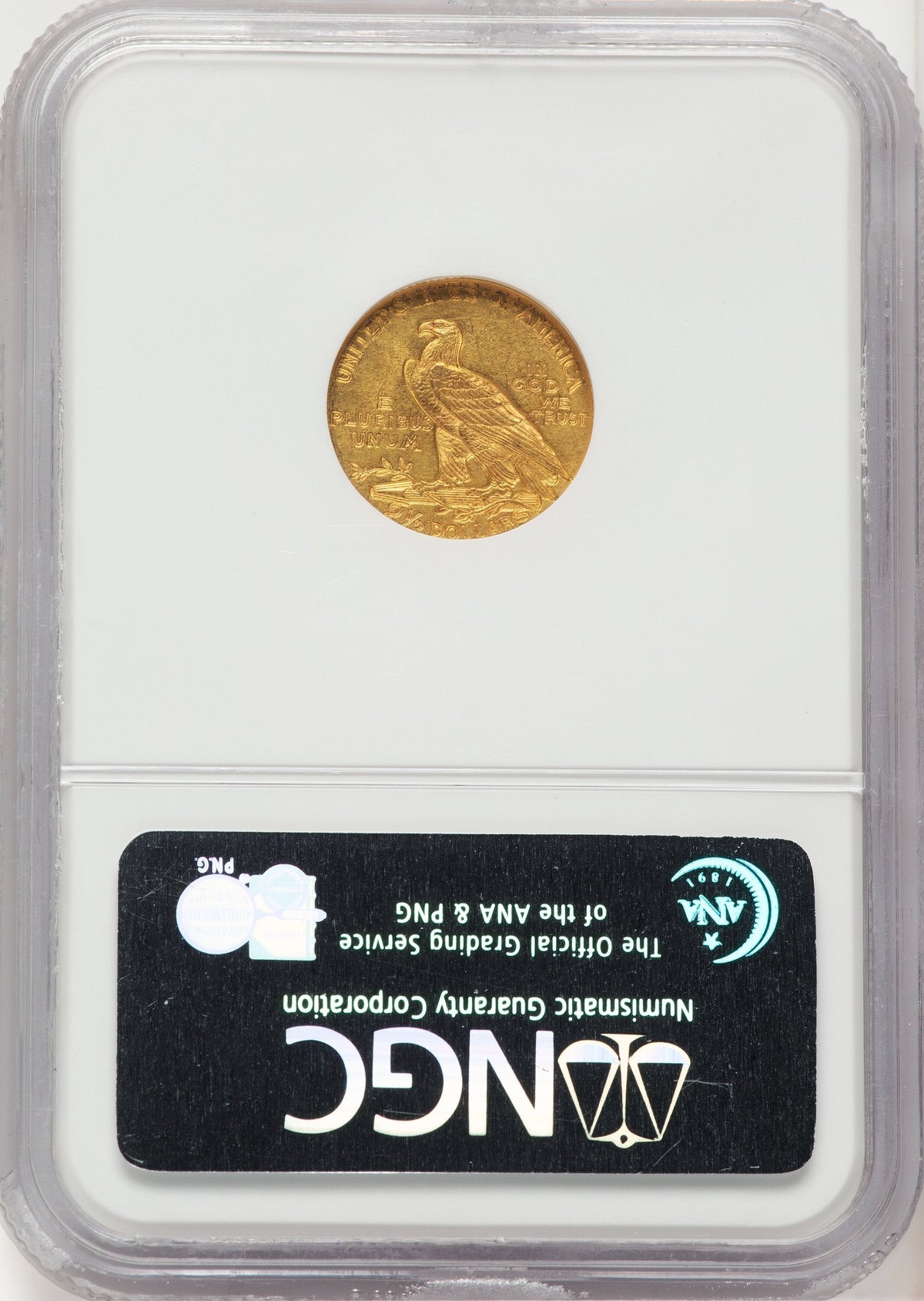 1912 $2.50 Brown Label Indian Quarter Eagle NGC MS62