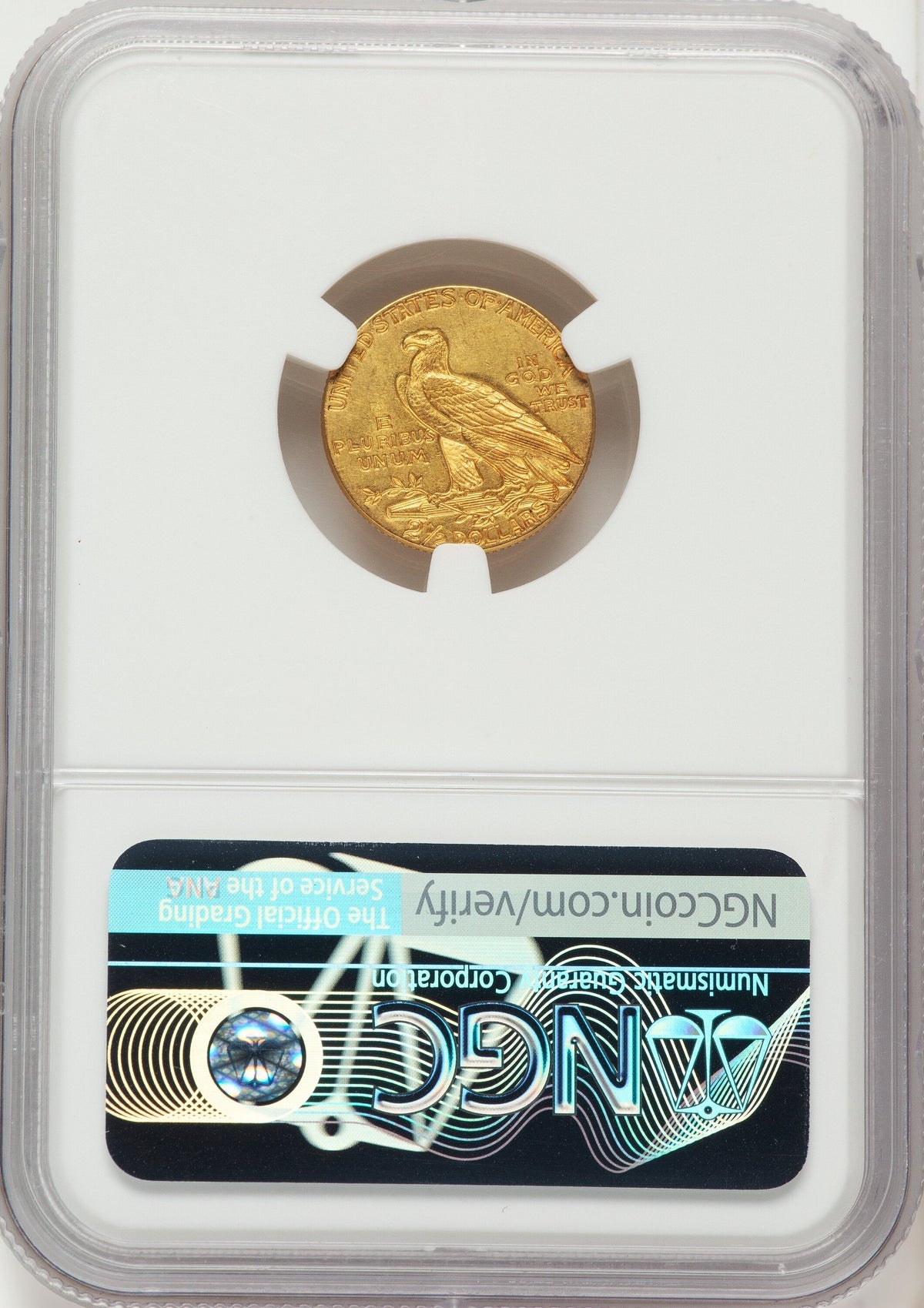 1913 $2.50 Brown Label Indian Quarter Eagle NGC MS62
