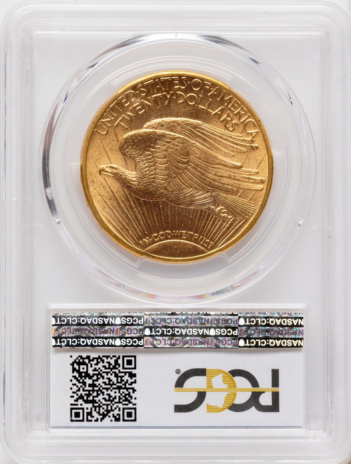 1914-D $20 CAC Blue Gradient Saint-Gaudens Double Eagle PCGS MS65