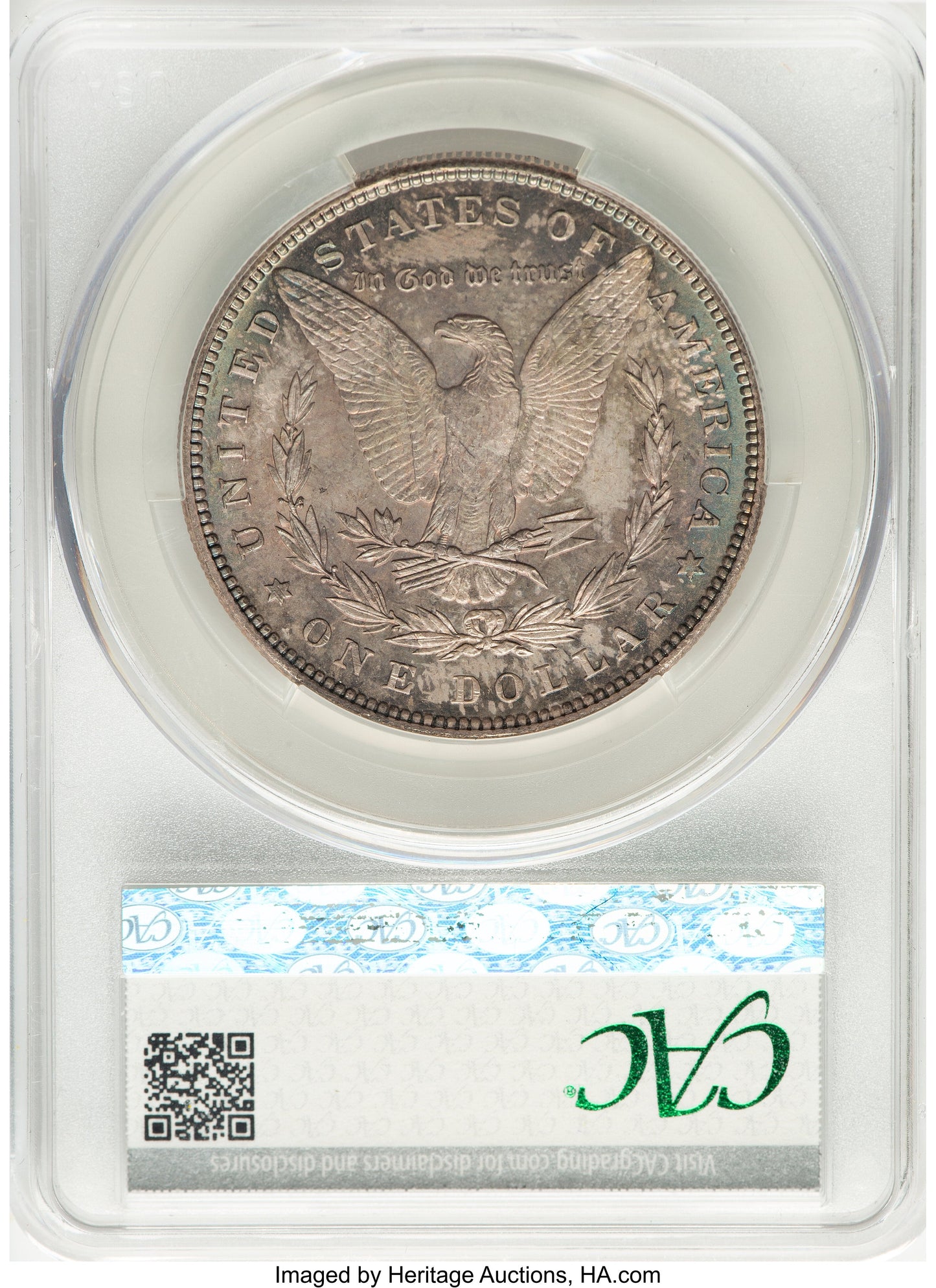 1896 $1 VAM 19 8 in Denticle Morgan Dollar CACG MS66