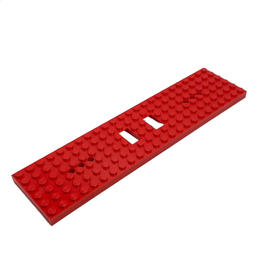 Train Base 6 x 24 with Rectangle Cutouts and 3 Round Holes Each End, Part# 6584a