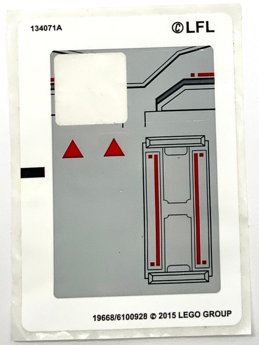 Sticker Sheet for Set TIE Advanced Prototype, 75082, North American Version - (19668/6100928), Part# 75082stk01b