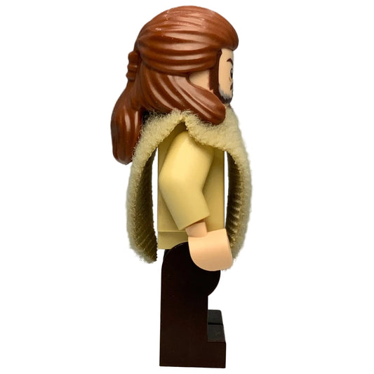 Qui-Gon Jinn, Dark Brown Beard - sw1334b - Star Wars Minifigure