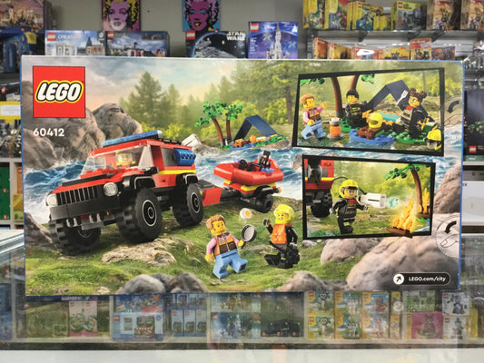 4x4 Fire Truck with Rescue Boat, 60412 - City Set
