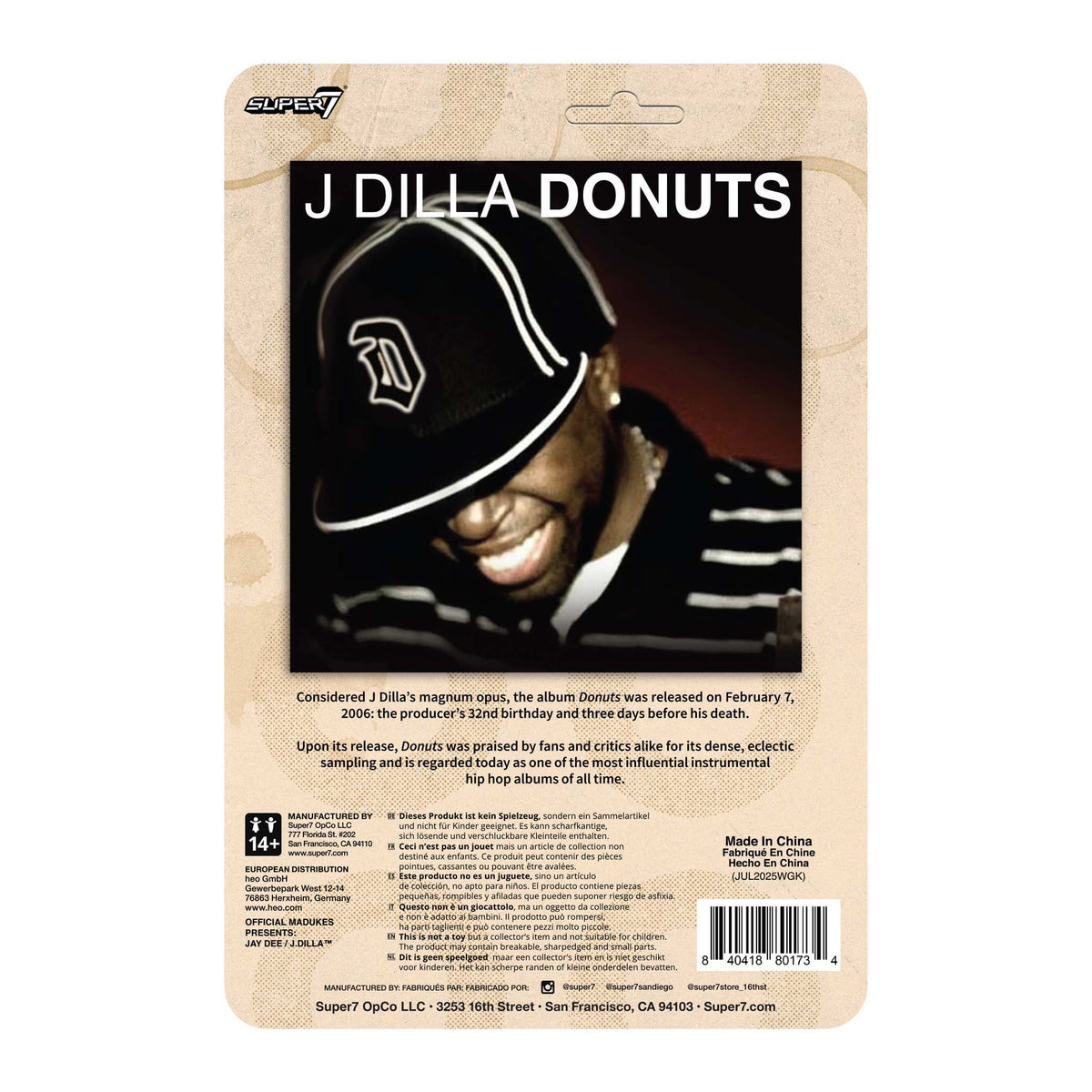 J Dilla ReAction Figures Wave 02 - J Dilla (Donuts)
