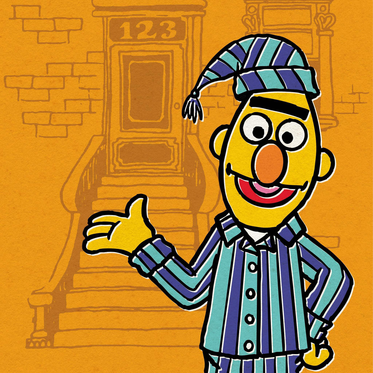 Sesame Street ReAction Figures Wave 06 - Bert (PJs)
