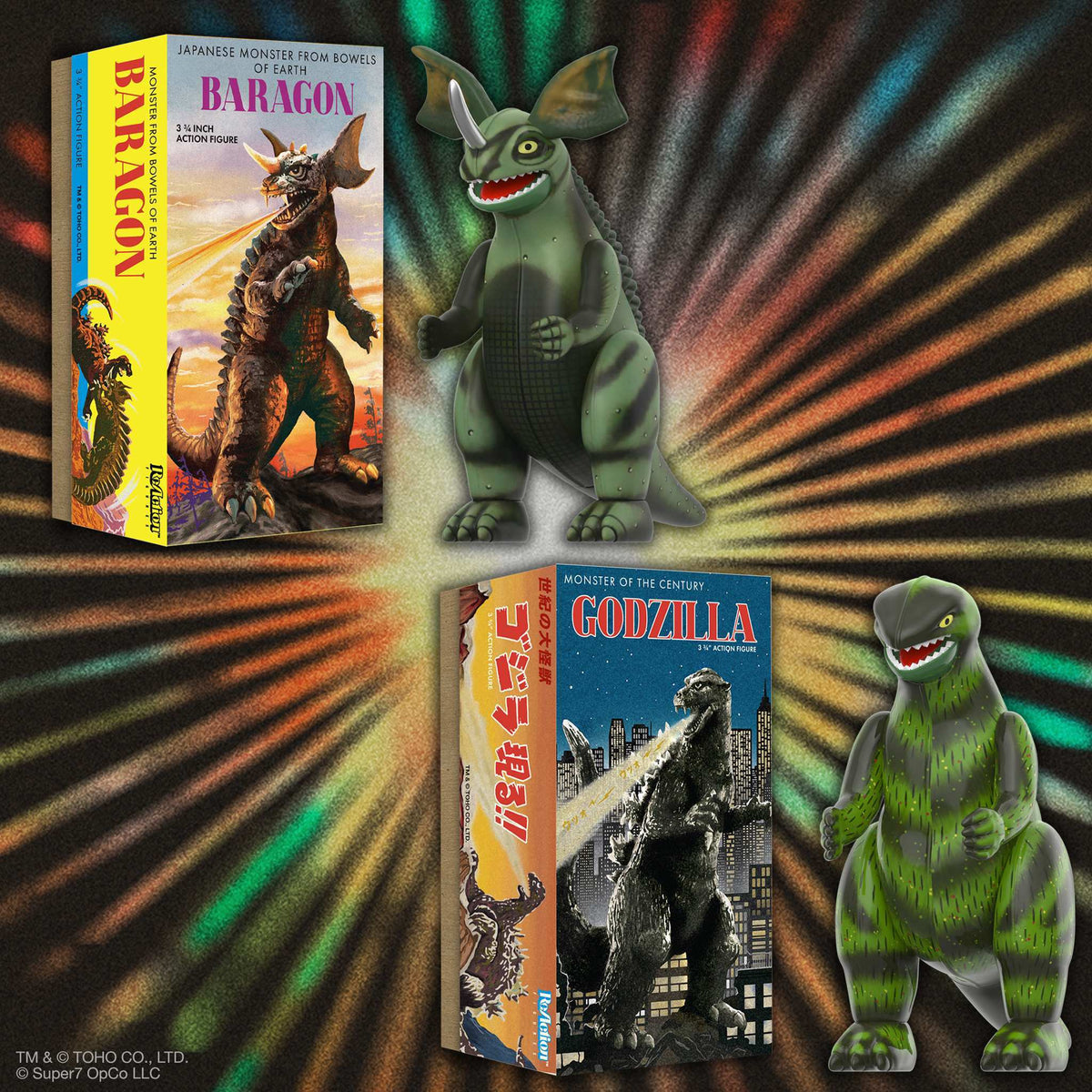Toho ReAction Figures Wave 01 (Retro Tin) - Baragon (Marusan Tin)