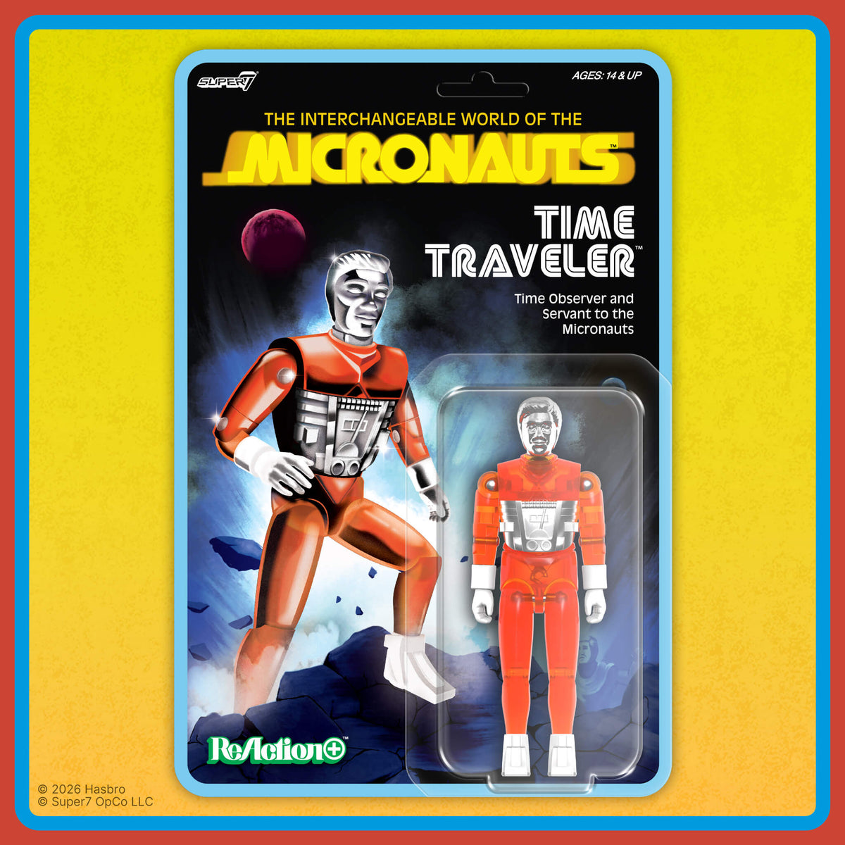 Micronauts ReAction+ Wave 04 - Time Traveler (Translucent Orange)