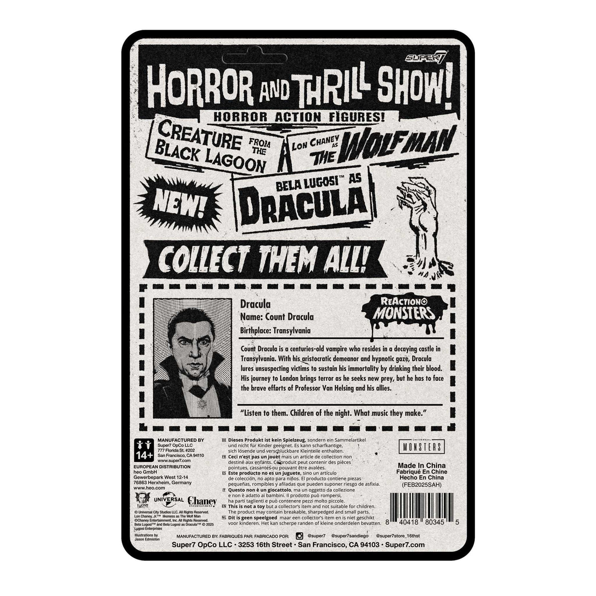 Universal Monsters ReAction+ Wave 01 - Dracula