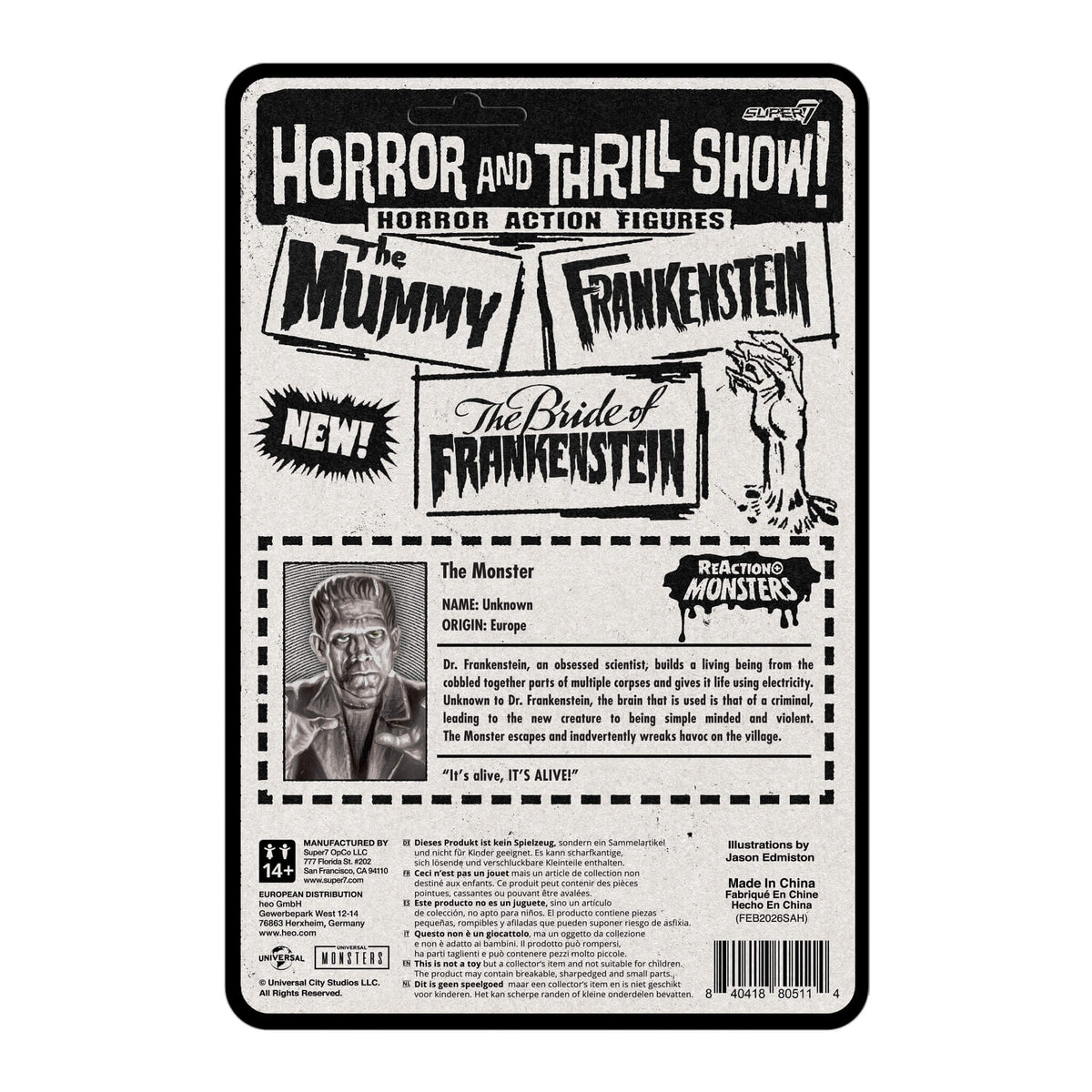 Universal Monsters ReAction+ Wave 02 - Frankenstein