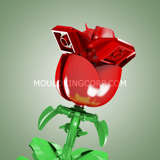 MK 24005 Rose Artificial Decor Plant Building Set | 131 PCS