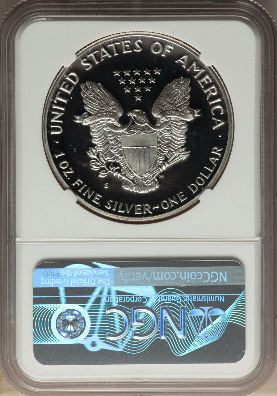 1990-S S$1 Silver Eagle NGC PF70