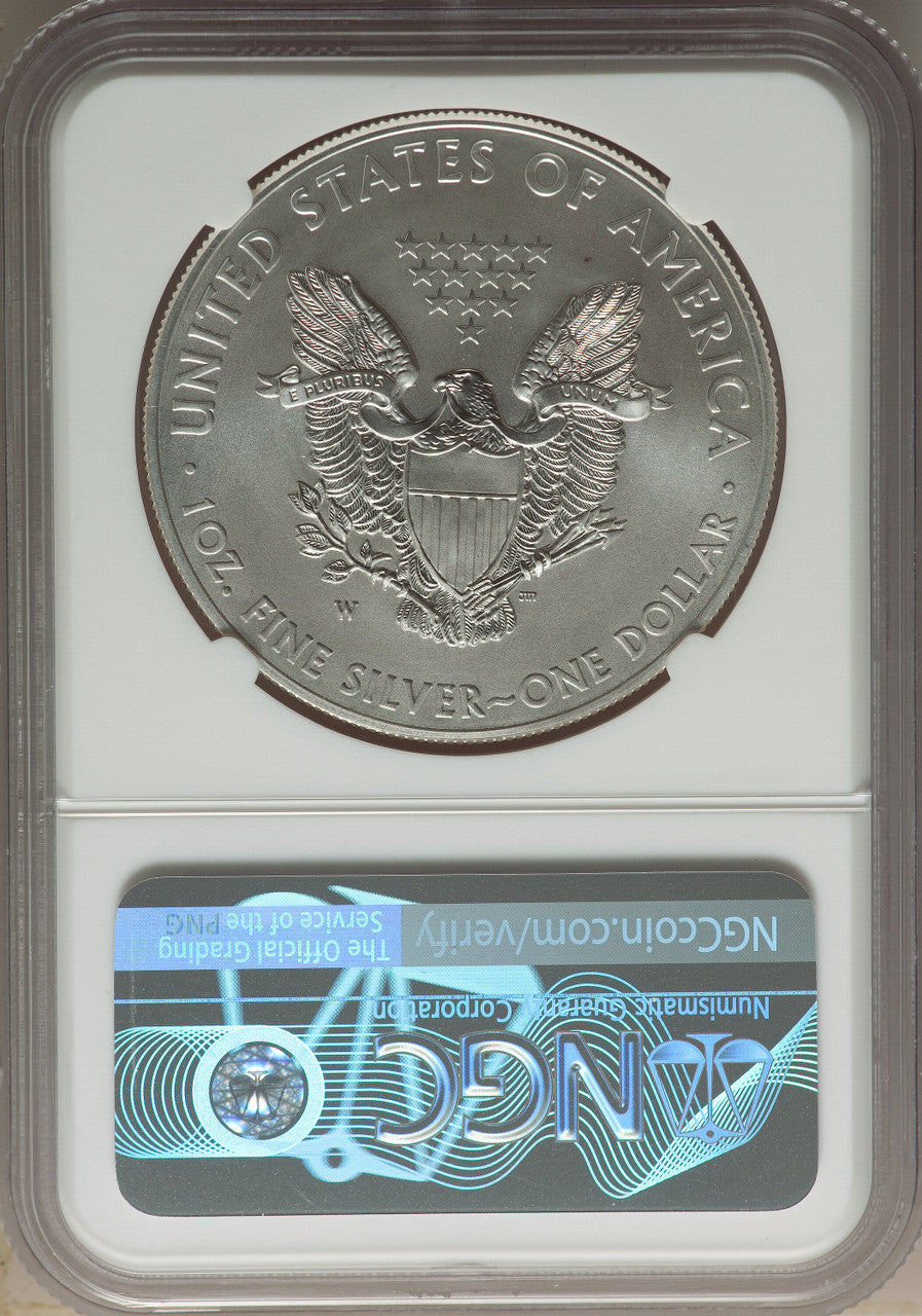 2012-W S$1 Silver Eagle Burnished SP NGC MS70