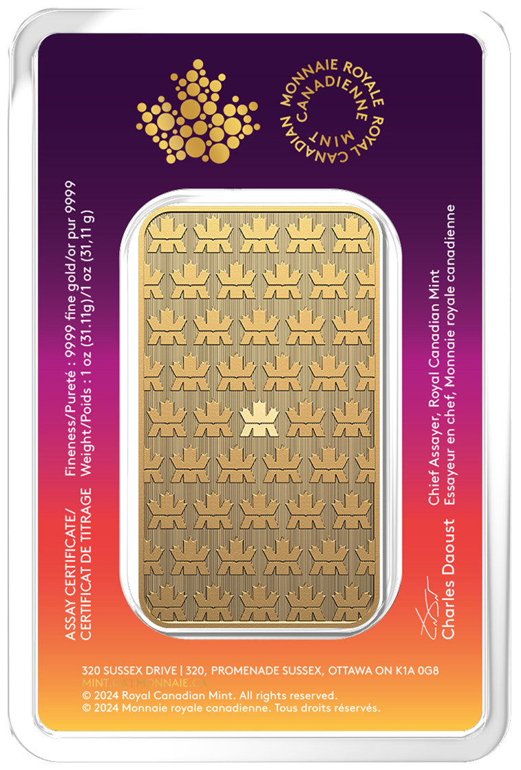 2024 1 oz RCM Celebrate Diwali Gold Bar Fine w/Assay
