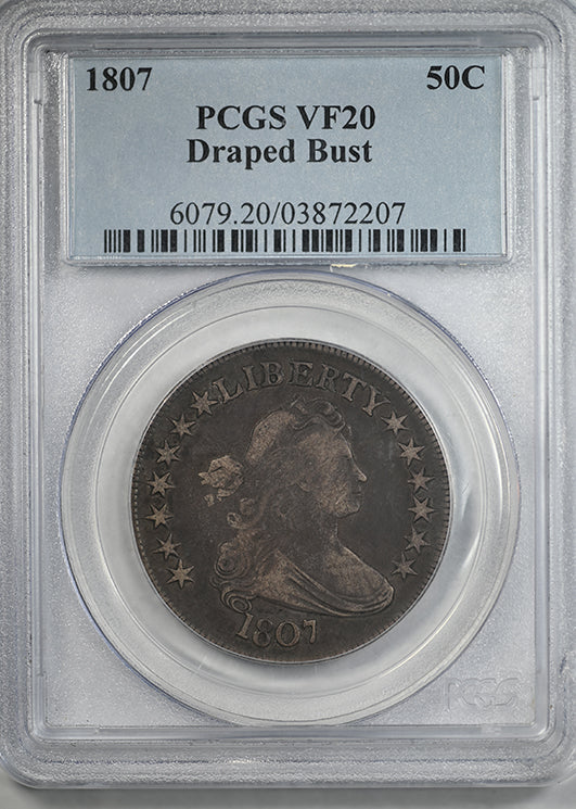 1807 Draped Bust Half Dollar 50C PCGS VF20