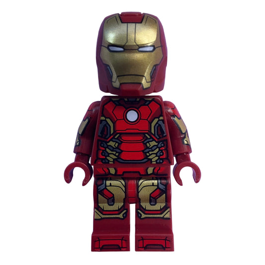 Iron Man - Mark 43 Armor, Light Nougat Head, Printed Arms, sh1103 - Marvel Minifigure