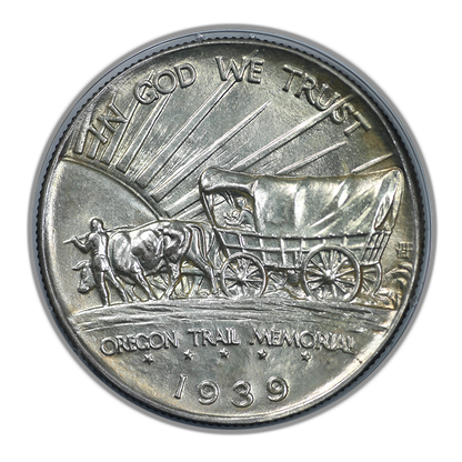 1939-D Oregon Trail Classic Commemorative Half Dollar 50C PCGS Rattler MS65 CAC - "109" Cert Number