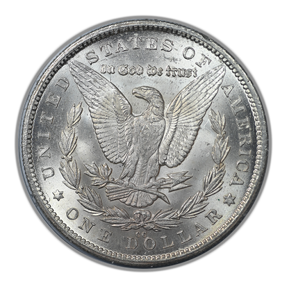 1880-CC Morgan Dollar $1 PCGS Rattler MS63 CAC