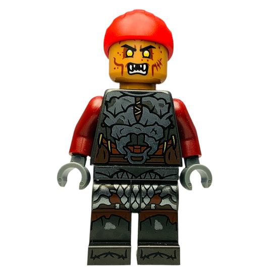 Orc - Medium Nougat Head, Red Bandana, lor138, Lord of the Rings™ Minifigure