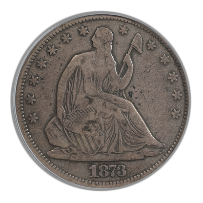 1873-CC Liberty Seated Half Dollar 50C PCGS VF20 - No Arrows