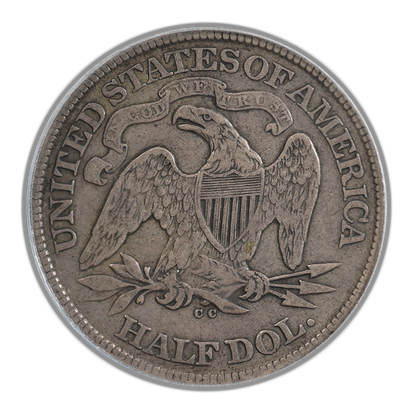 1873-CC Liberty Seated Half Dollar 50C PCGS VF20 - No Arrows