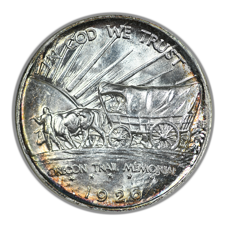 1926-S Oregon Trail Classic Commemorative Half Dollar 50C NGC Fatty MS63