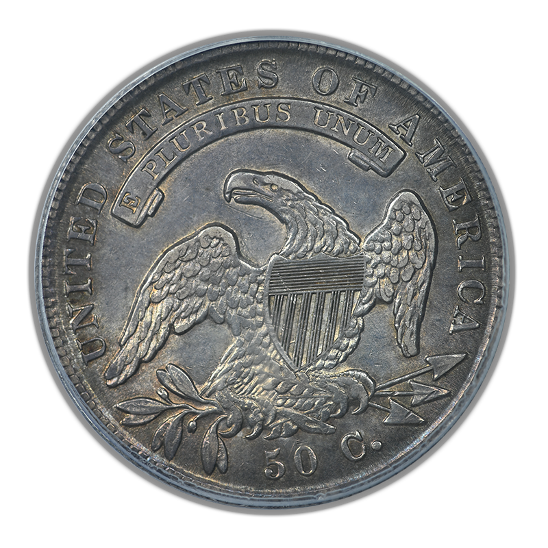 1836 Capped Bust Half Dollar 50C PCGS AU55 - Lettered Edge