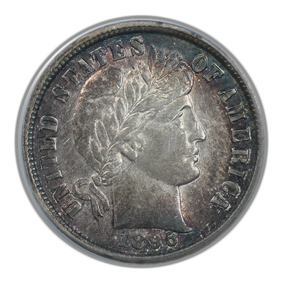 1895 Barber Dime 10C PCGS AU55