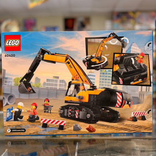 Yellow Construction Excavator, 60420 - City Set