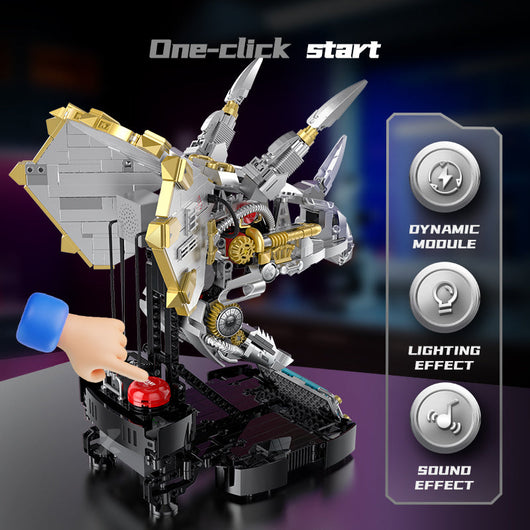 Cyber Triceratops Head