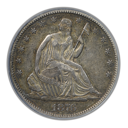 1876-CC Liberty Seated Half Dollar 50C PCGS AU50
