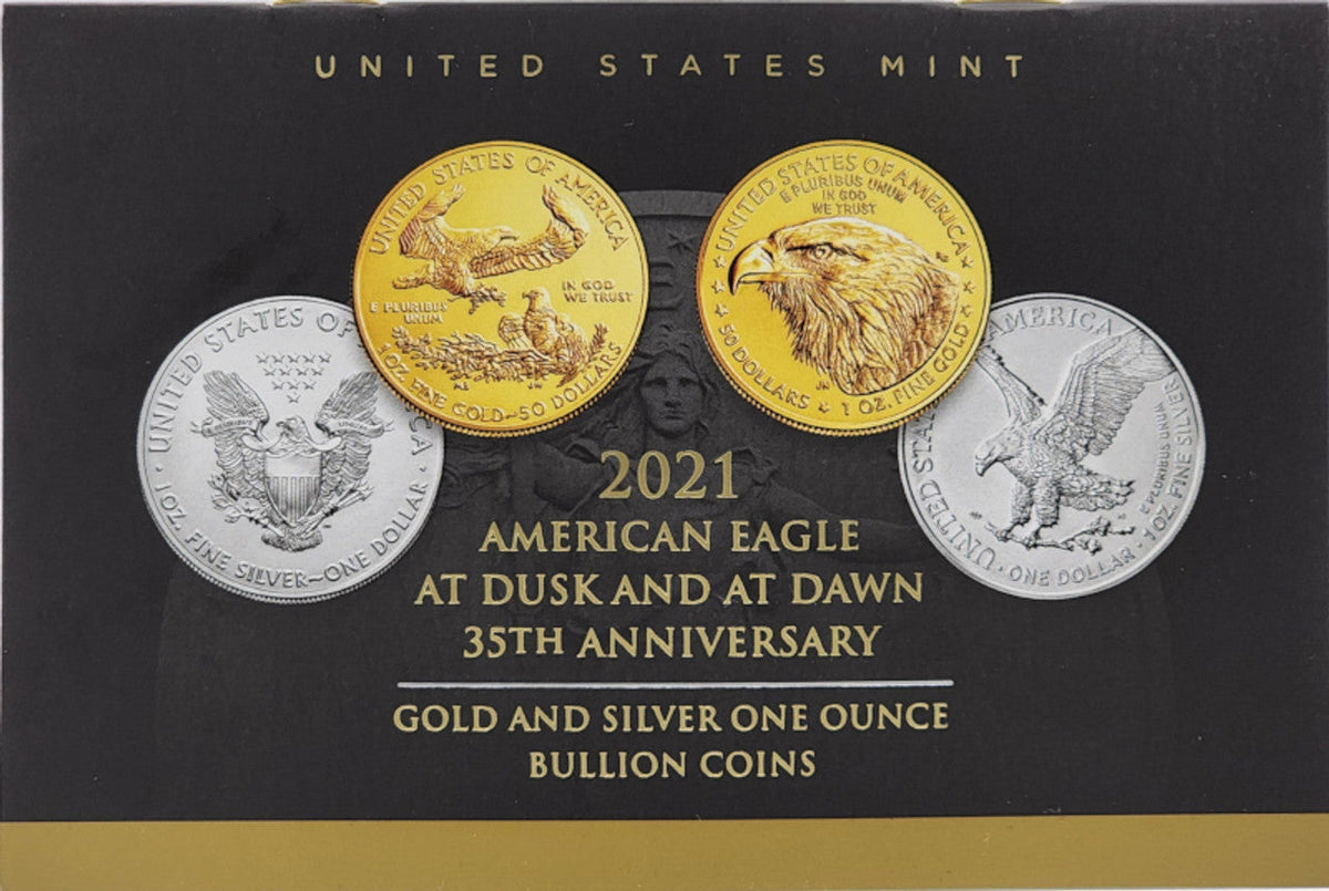 2021 $50 One-Ounce Gold Eagle Type 2 At Dusk & Dawn 35th Anniversary 295th PCGS MS70